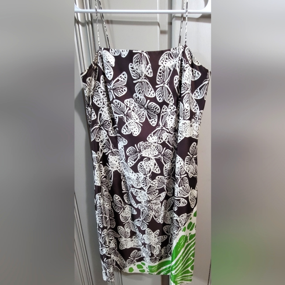 Cynthia Howie Maggy Boutique Silk Butterfly Slip Dress Size 6
